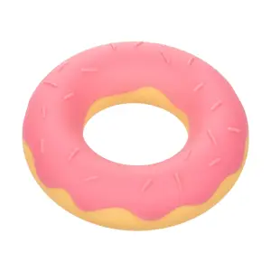 Naughty Bits Dickin Donuts Silicone Donut Cock Ring - Pink cock ring toy - additional view