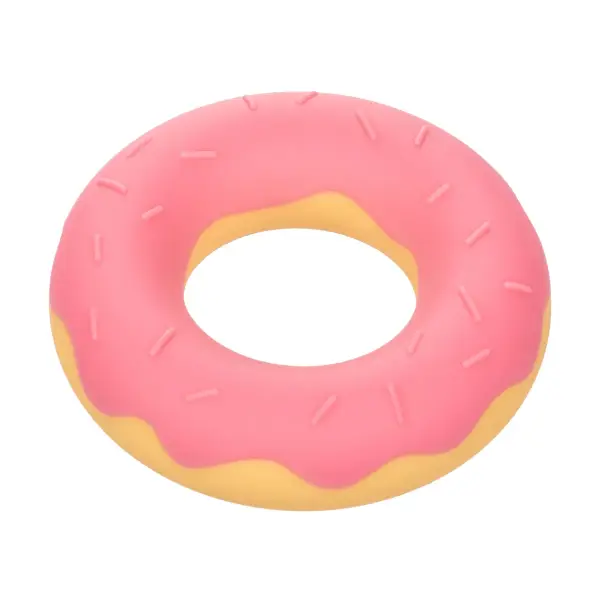 Naughty Bits Dickin Donuts Silicone Donut Cock Ring - Pink cock ring toy - additional view