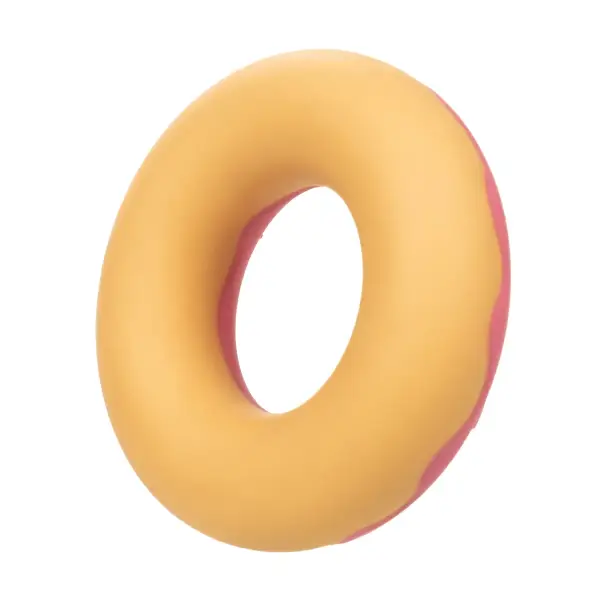 Naughty Bits Dickin Donuts Silicone Donut Cock Ring - Pink cock ring toy - additional view