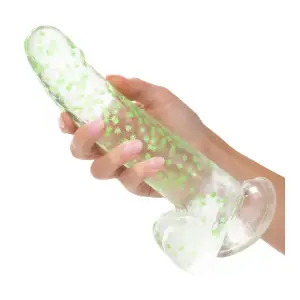 Naughty Bits I Leaf Dick Glow-in-the-Dark Weed Leaf Dildo - Glow in the Dark - harness compatible dildo - product image 4