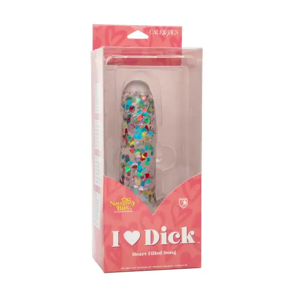 Naughty Bits I Love Dick Heart-Filled Dong heart dildo - alternate product angle