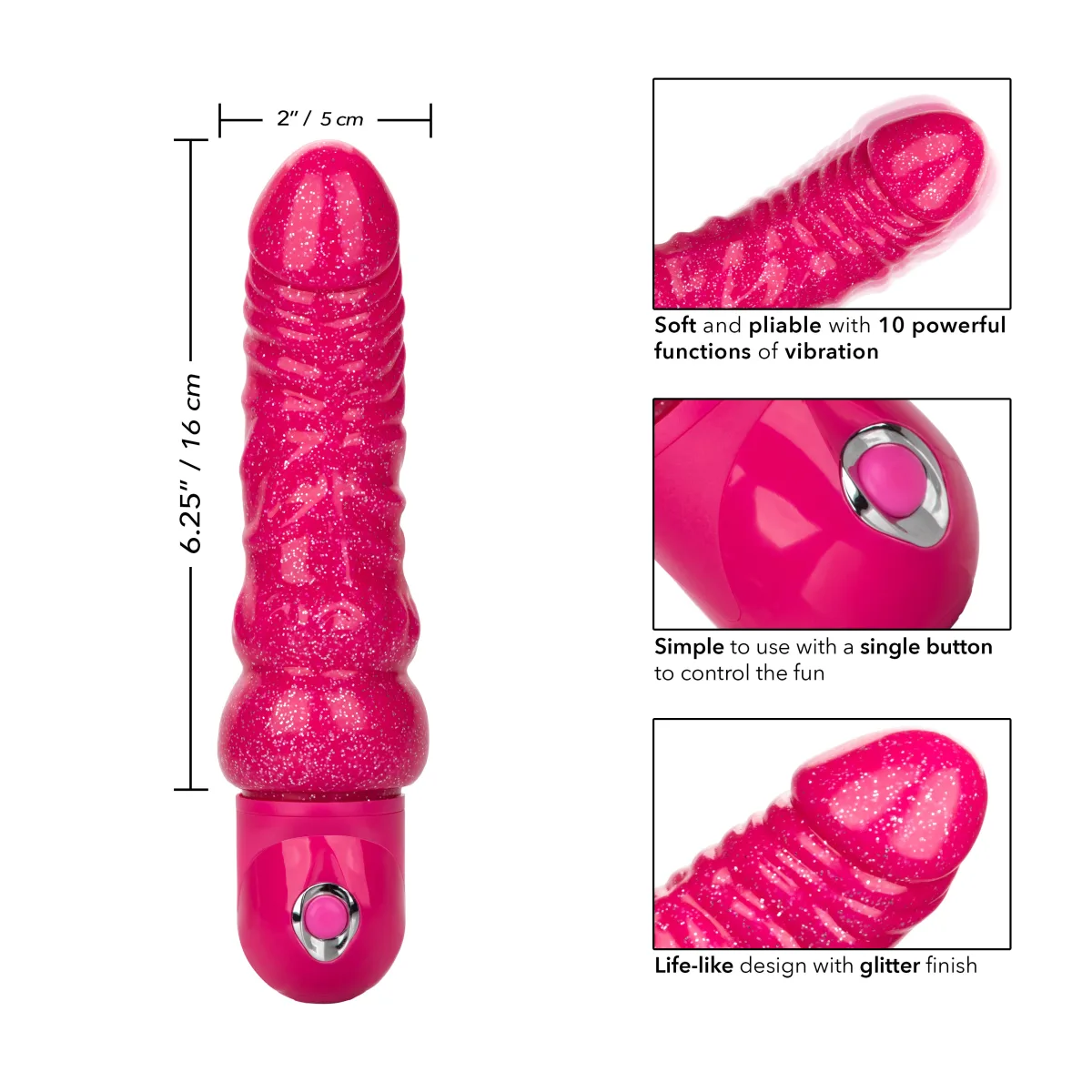 Naughty Bits Lady Boner Bendable Personal Vibrator - view 1