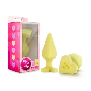 Naughty Candy Heart - Spank Me - Yellow 7 Naughty Candy Heart - Spank Me - Yellow cock ring anal vibrator - alternate angle