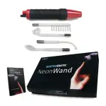 Neon Wand Electrosex Kit - Red and Black Handle Red Electrode - kinky bondage - main product image