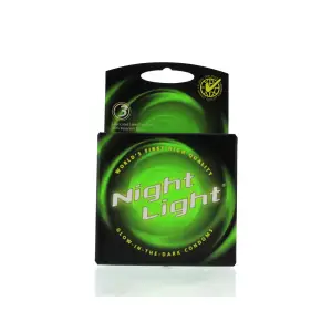Night Light - 3 Pack water based lubricant condoms - alternate angle