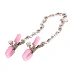 Nipple Play Crystal Chain Nipple Clamps - Pink nipple clamps - main image