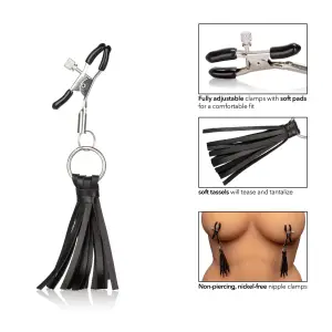 Nipple Play Playful Tassels Nipple Clamps - Black nipple clamps - packaging view