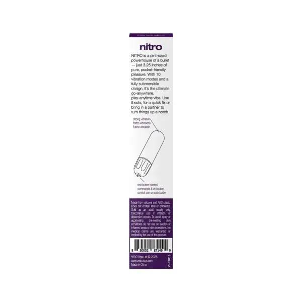 Nitro Rechargeable Bullet - Purple - view 2
