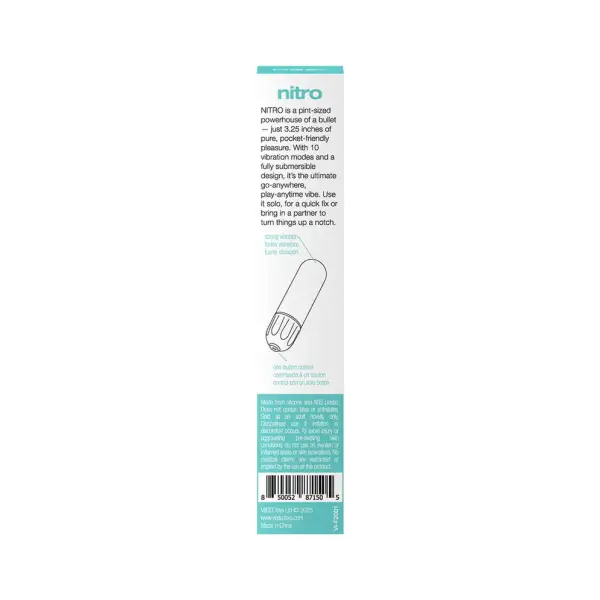 Nitro Rechargeable Bullet - Turquoise - view 2