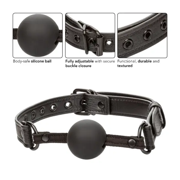 Nocturnal Collection Ball Gag - Black gag - product detail