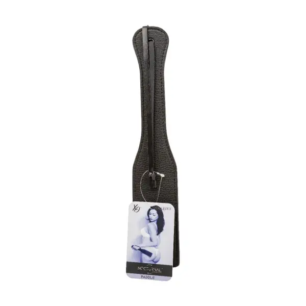 Nocturnal Collection Paddle - Black spanking paddle - alternate angle