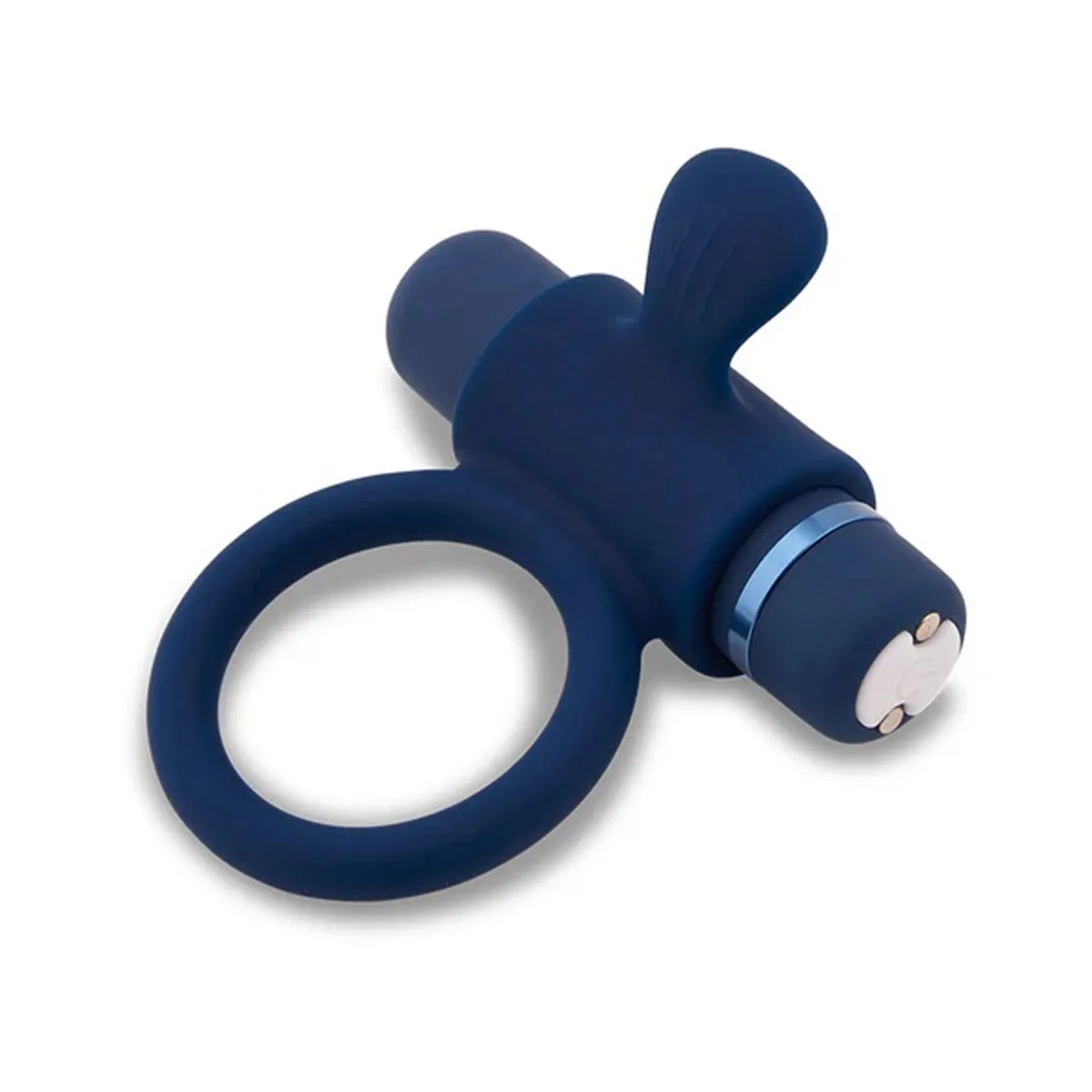 Nu Sensuelle Silicone Bullet Ring - Navy Blue - vibrating cock ring - main product image