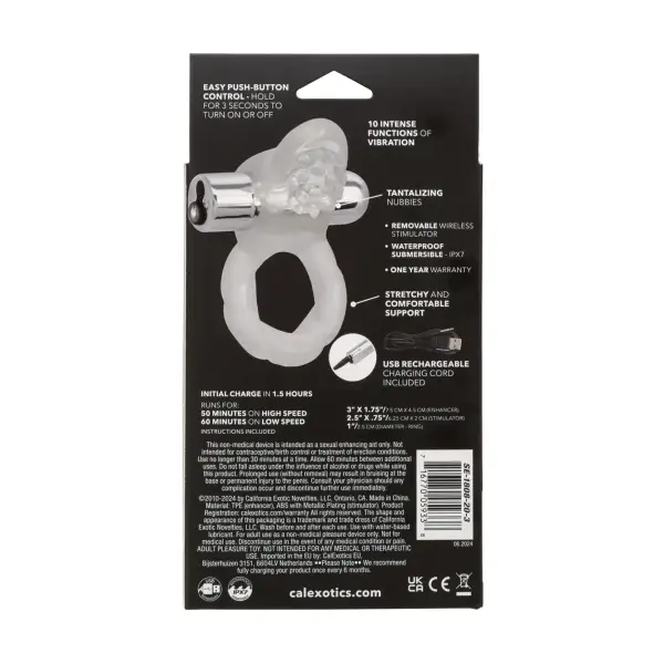 Nubby Lover's Delight Rechargeable - cock ring - product image 2