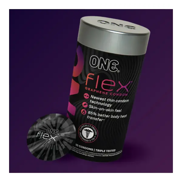 ONE Flex Ultra-Thin Condoms water based lubricant condom - alternate angle
