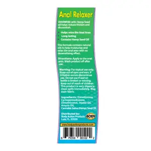 Oooweee Anal Relaxer Silicone Lubricant Plus Hemp - 1.7 fl oz / 50 ml packaging or alternate view 2