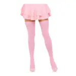 Opaque Nylon Thigh Highs - One Size - Pink lingerie hosiery - main product image
