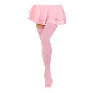Opaque Nylon Thigh Highs - One Size - Pink lingerie hosiery - alternate product image