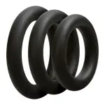 Optimale 3 C Ring Set - Thick - Black - cock ring - main product image