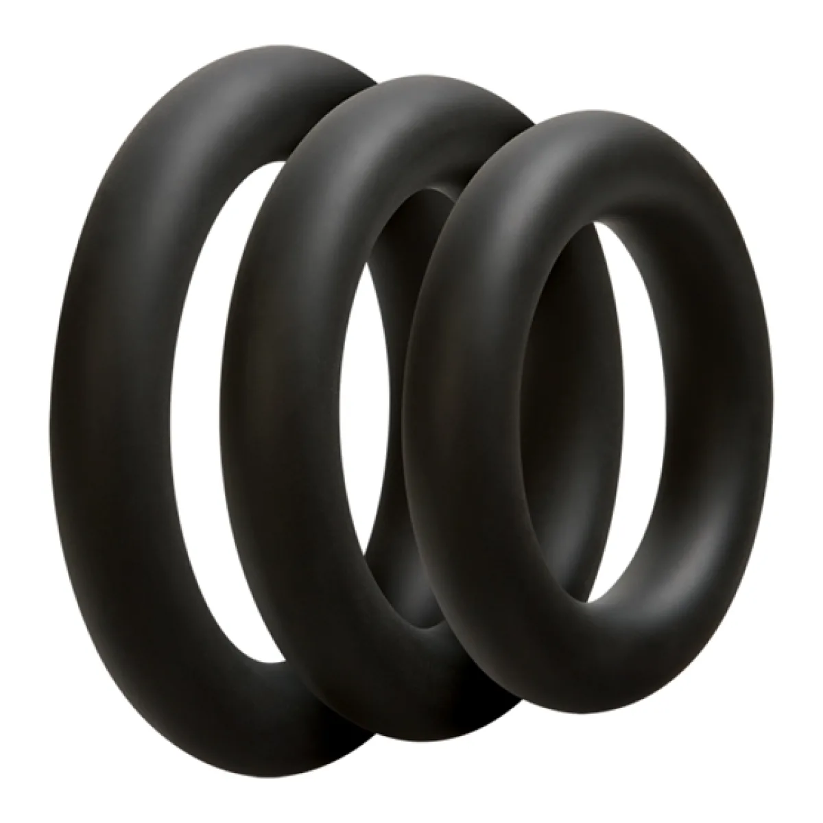 Optimale 3 C Ring Set - Thick - Black - cock ring - main product image