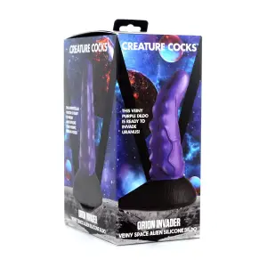 Orion Invader Veiny Space Alien Silicone Dildo - Purple - view 8