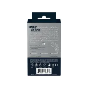 Overdrive Plus Rechargeable Cock Ring - Black - black vibrating cock ring - product image 4