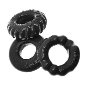 Bonemaker 3-Pack Boner Rings - Black - cock ring - main product image