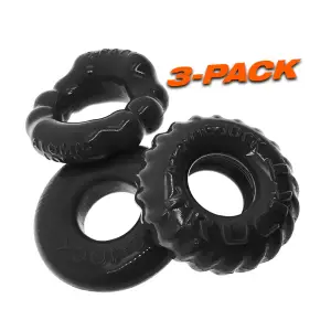 Bonemaker 3-Pack Boner Rings - Black - cock ring - product image 2