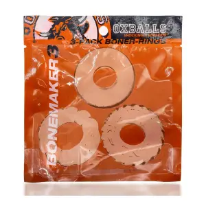 Bonemaker 3-Pack Boner Rings - Clear - cock ring - product image 2