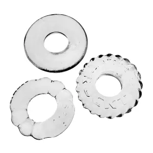 Bonemaker 3-Pack Boner Rings - Clear - cock ring - product image 4