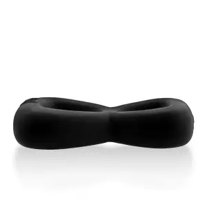Oxballs Boomerang Double-Ring Cockring 14 Boomerang Double-Ring Cockring & Nut-Tugger Black - cock ring - product image 4