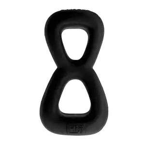 Oxballs Boomerang Double-Ring Cockring 15 Boomerang Double-Ring Cockring & Nut-Tugger Black - cock ring - product image 5