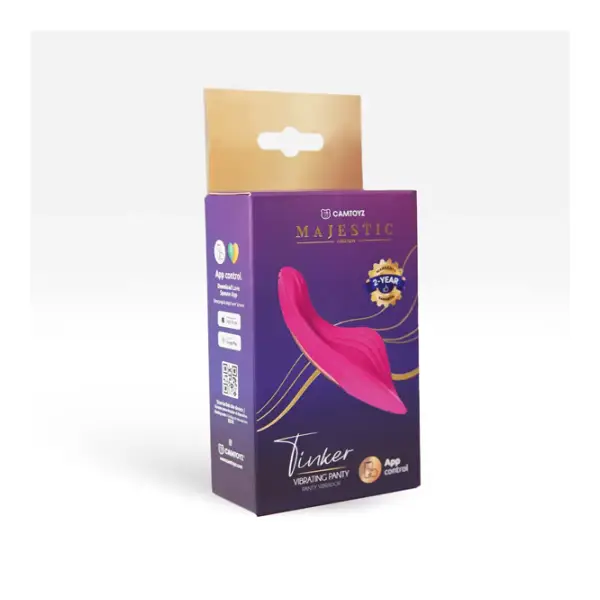Panty Vibrator Tinker Majestic App Based - Pink - app controlled panty vibrator - product image 2