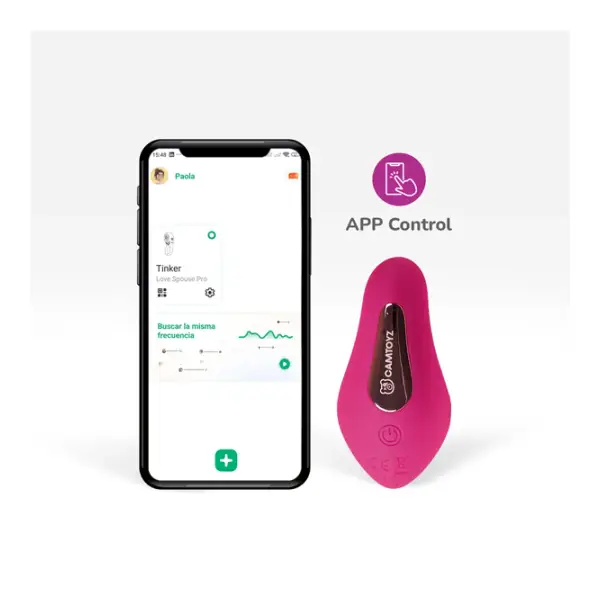 Panty Vibrator Tinker Majestic App Based - Pink - app controlled panty vibrator - product image 5