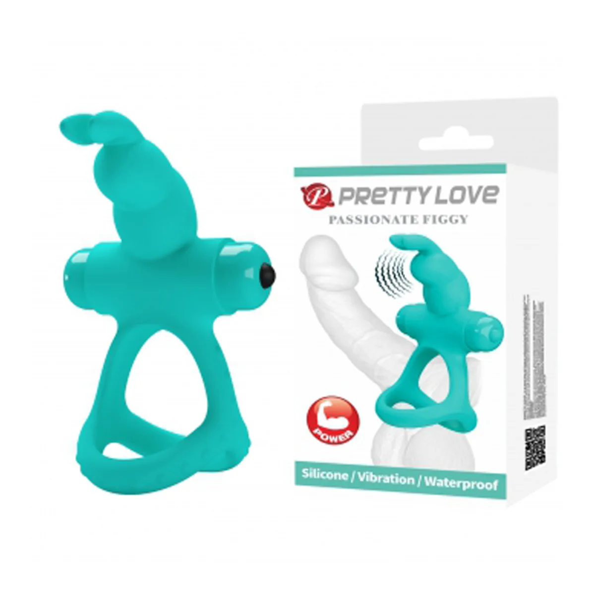 Passionate Figgy Penis Ring - Turquoise - vibrating cock ring - product image 4