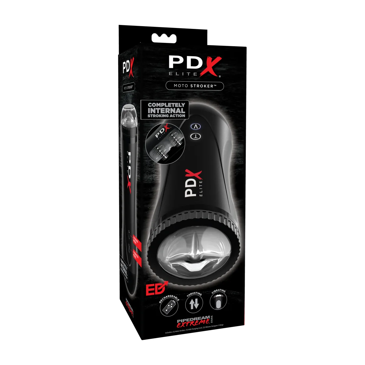 Pdx Elite Moto Stroker automatic male masturbator - alternate angle