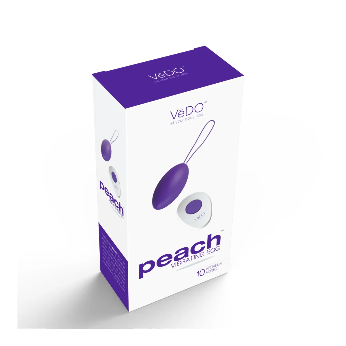 Peach Vibrating Egg - Into You Indigo - remote control egg vibrator - product image 2
