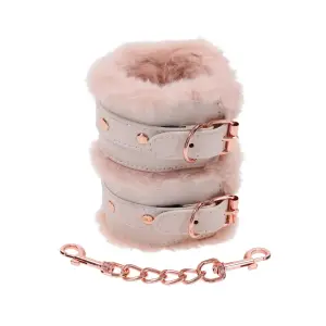 Peaches N Creame Fur Handcuffs - Pink bondage cuffs - main image