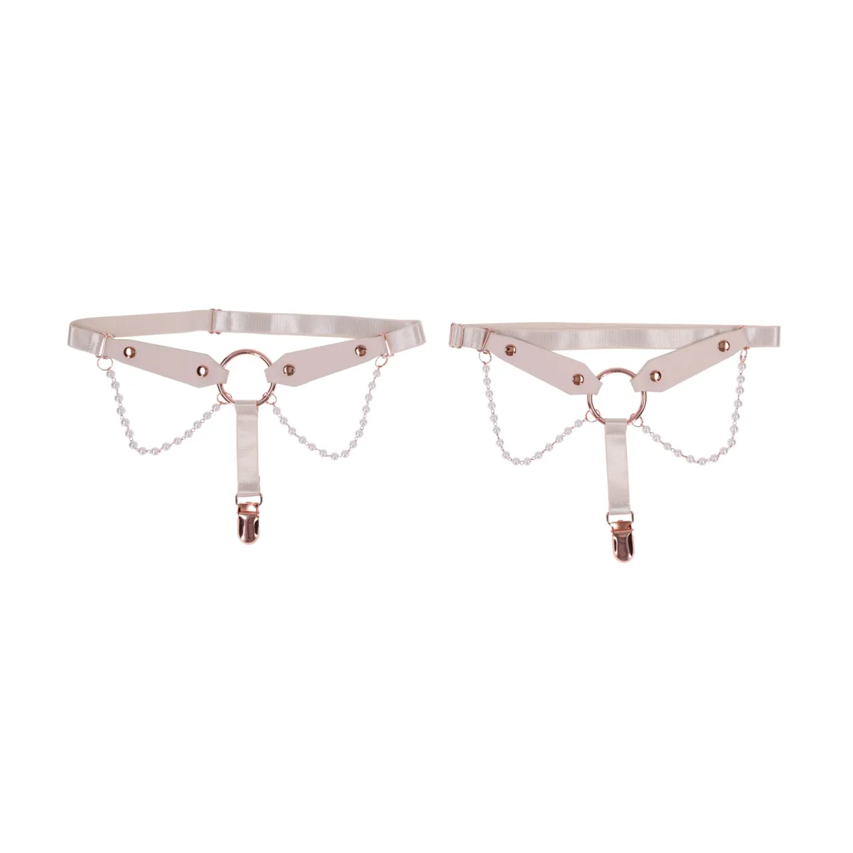 Peaches 'N Creame Pearl Garters - Peach - lingerie - product image 2