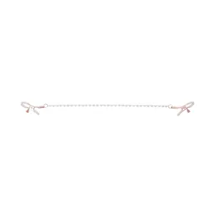 Peaches N Creame Pearl Nipple Clamps - Pink nipple clamps - alternate angle