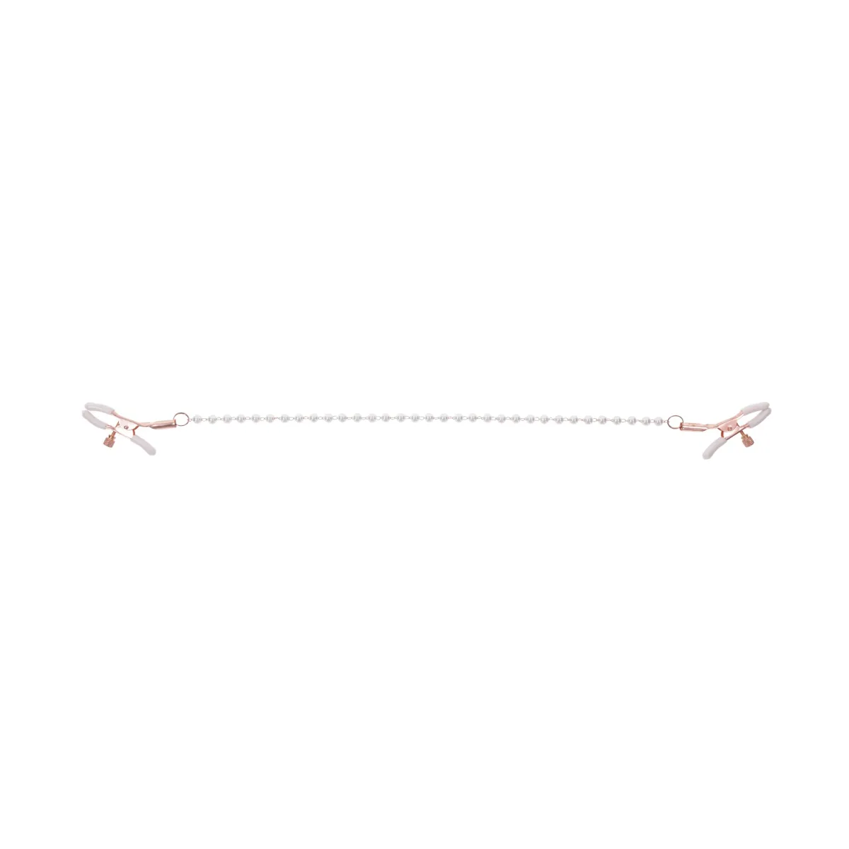 Peaches N Creame Pearl Nipple Clamps - Pink nipple clamps - alternate angle