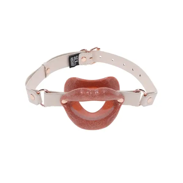 Peaches N Creame Silicone Lips - Pink ball gag - additional view