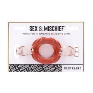 Peaches N Creame Silicone Lips - Pink ball gag - additional view