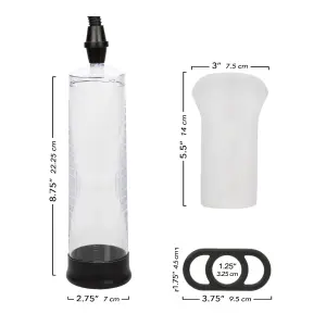 Peak Edging Kit - Black/clear penis pump - main image