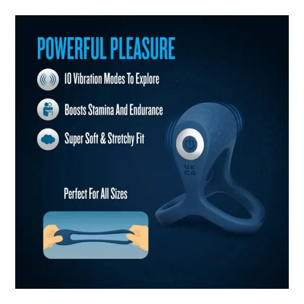 Performance Plus - Dual Flex Pro - Blue - cock ring with vibrator - product image 2