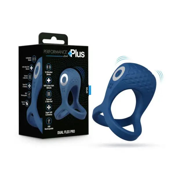 Performance Plus - Dual Flex Pro - Blue - cock ring with vibrator - product image 4