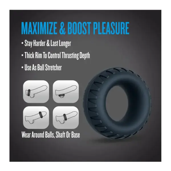 Performance Plus - Traction - Black - cock ring - product image 3
