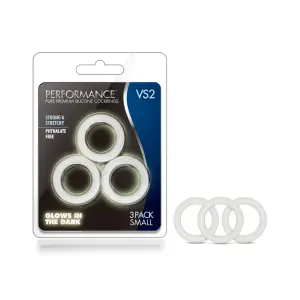 Performance - Vs2 Pure Premium Silicone Cockrings - Small - White cock ring sex toy - main image
