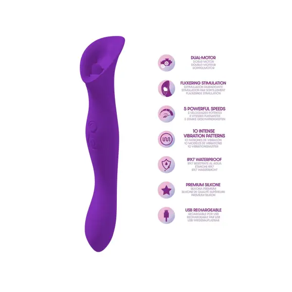 Petallux Clitoral Stimulator - Purple clitoral vibrator - product image 3