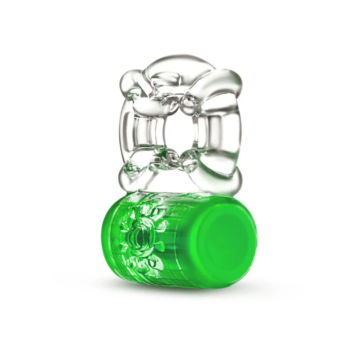 Play With Me Pleaser Rechargeable C-Ring Neon-Green - rechargeable vibrating cock ring - product image 2