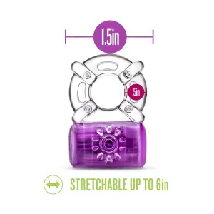 Play With Me - Pleaser Rechargeable C-Ring - Purple - rechargeable vibrating cock ring - product image 3